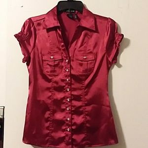 Red wine dress top by Cotton Express size S
